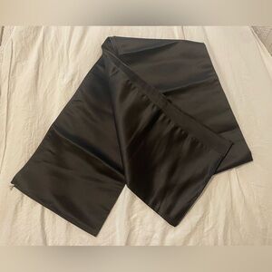 Elegant Black Satin Scarf